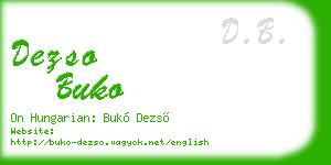 dezso buko business card