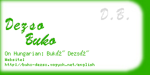 dezso buko business card